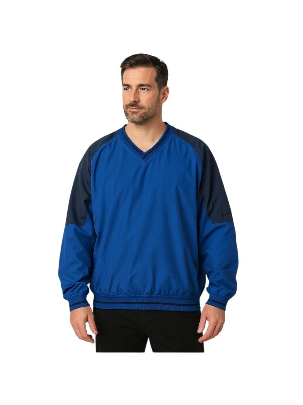 Nike Golf Men’s XXL Blue V-Neck Pullover Windbreaker Jacket